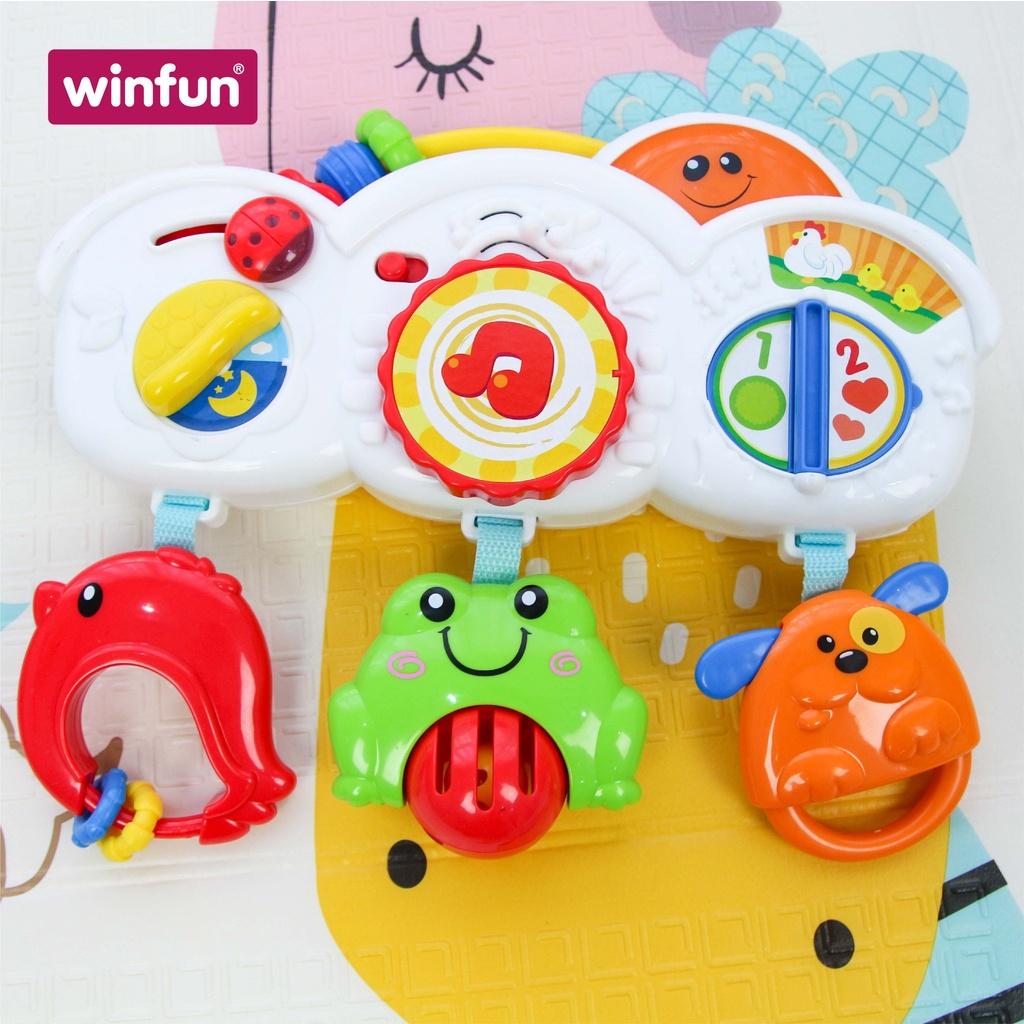 Kệ Chữ A đồ chơi đa năng, treo thành cũi có nhạc 3 in 1 hình động vật Winfun 0853 - Đồ chơi cho bé sơ sinh tới 1 tuổi