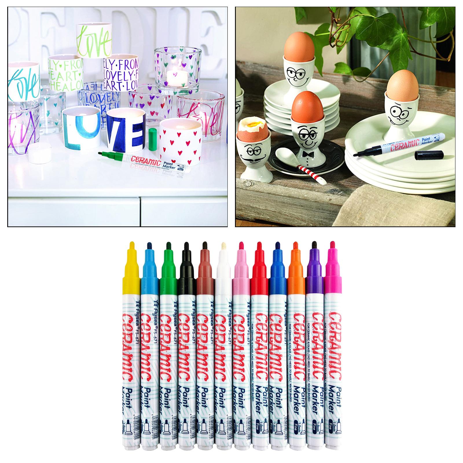 Adults Kids Coloring Paint Pens for Rock Painting, Stone, Ceramic, Glass 12