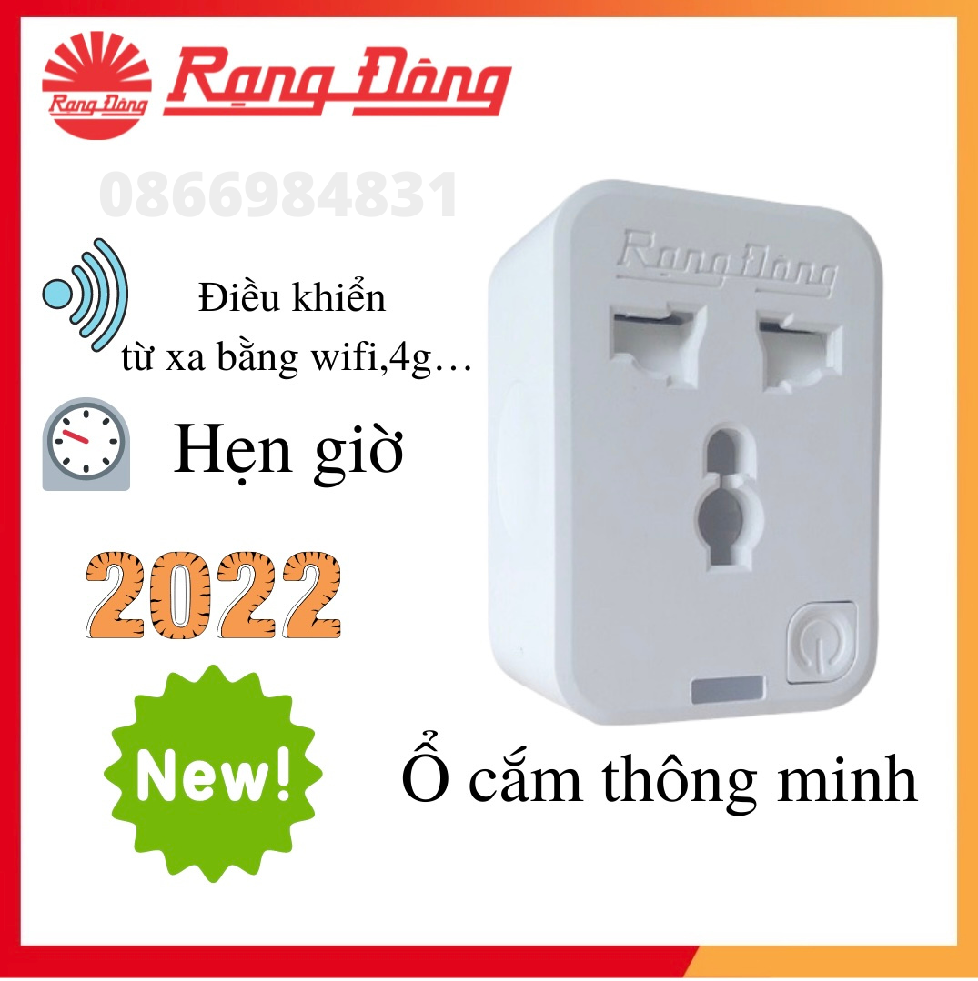 Ổ Cắm Thông Minh 16A – Ổ Cắm Wifi Rạng Đông 3500W – Chức Năng Hẹn Giờ, Điều Khiển Từ Xa Bằng Điện Thoại