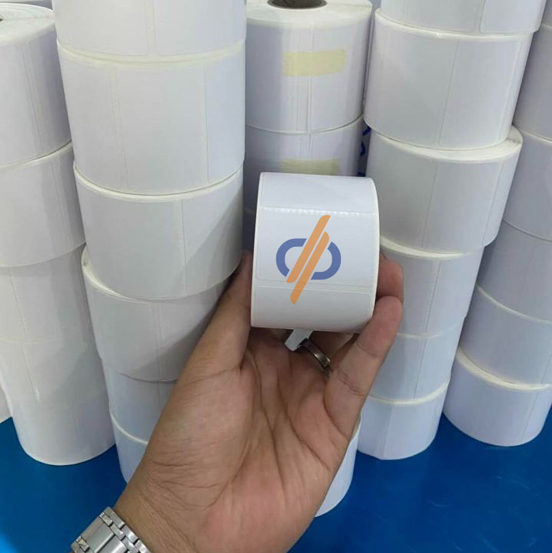 Giấy in nhiệt 50x30mm - DP12- Tem trà sữa, tem dán cốc trà sữa