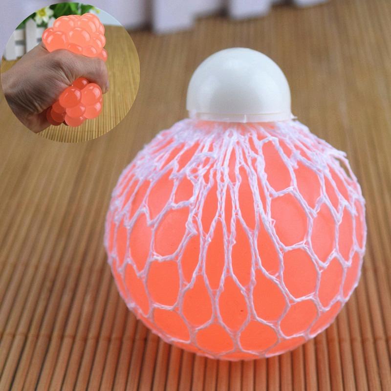 Trứng Lưới NHIỀU MÀU CÓ NẮP lấp lánh Slime Nho Trút Giận, Quả Bóng Lưới Slime Gudetama Squishy Mochi