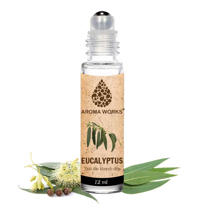 Chai Lăn Tinh Dầu Thiên Nhiên Khuynh Diệp Aroma Works Eucalyptus Essential Oils Roll On 12ml