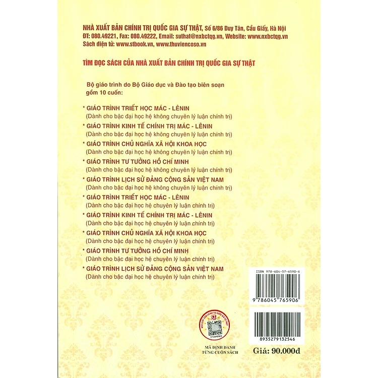 Sách Giáo trình Lịch sử Đảng Cộng sản Việt Nam (Dành cho bậc đại học hệ không chuyên lý luận chính trị)