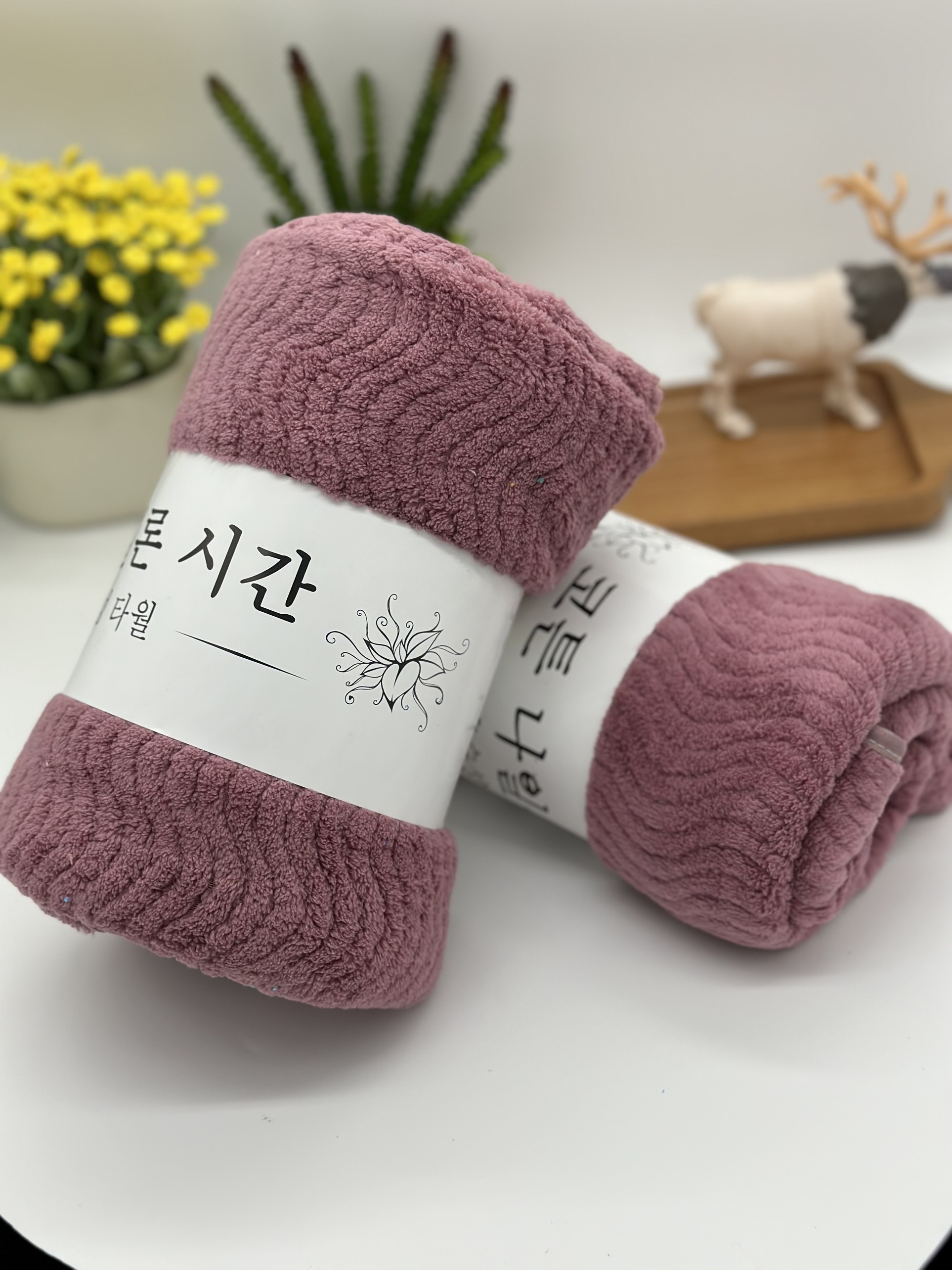 Khăn tắm lông cừu, hạt gạo, KT 50x100cm