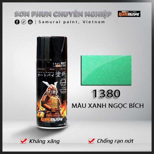 Sơn xịt Samurai Kurobushi - MÀU NGỌC BÍCH 1380 (400ml)