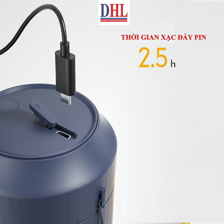 Máy Xay Sinh Tố Cầm Tay Juice Cup 6 lưỡi dao, dung tích 450ML, Dung Lượng Pin 300Mah hàng chính hãng