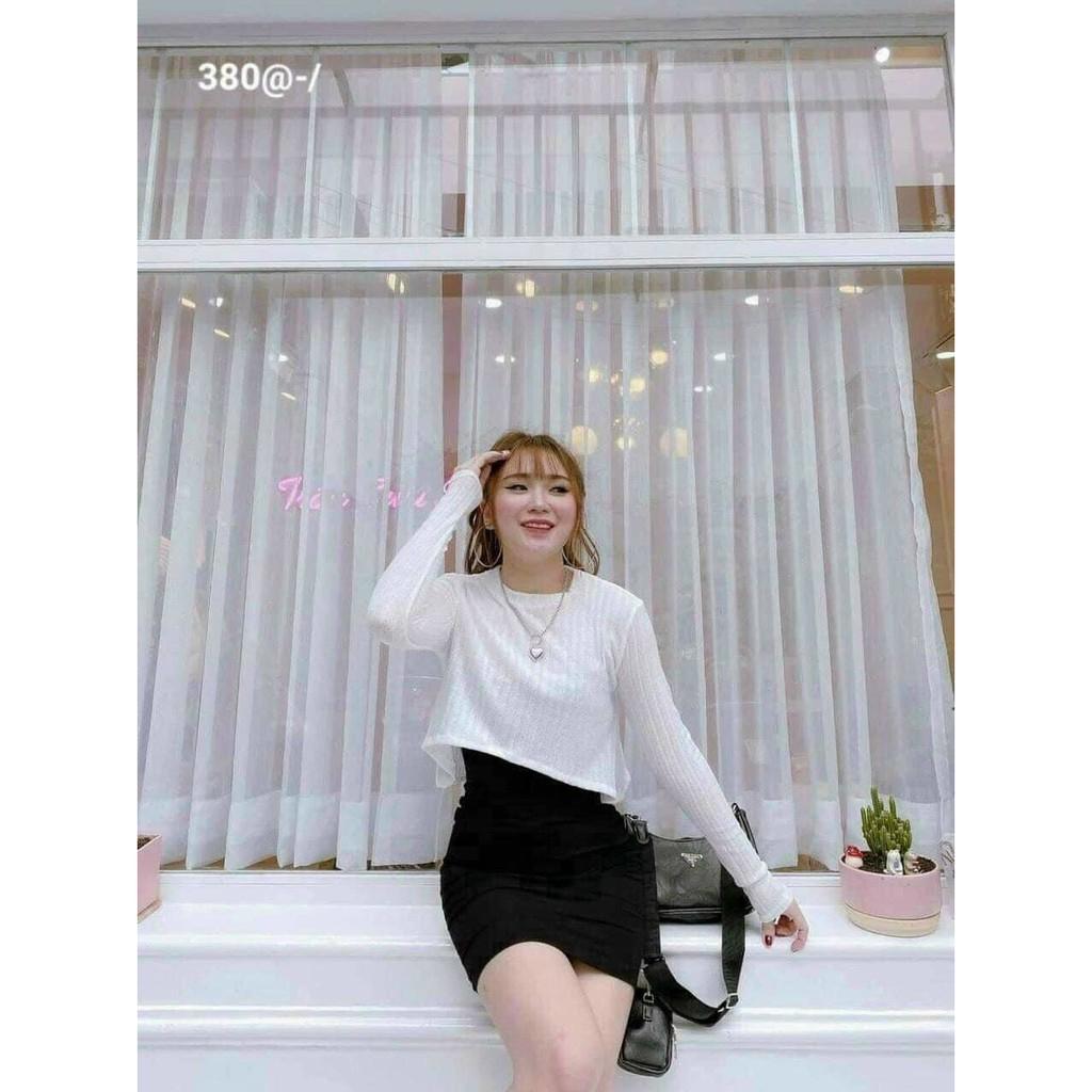 Set Đấm Gân Kèm Áo Croptop KT11