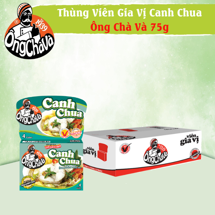 Thùng Viên Gia Vị Canh Chua 75g Ông Chà Và 144 Hộp