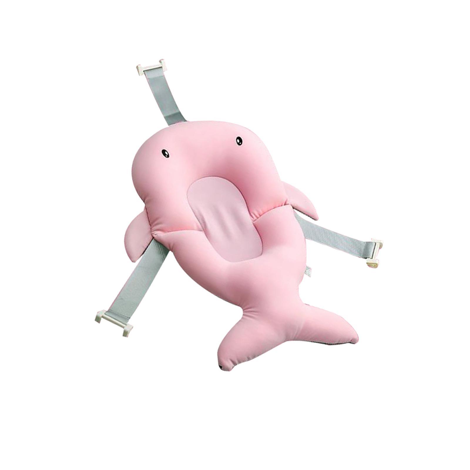 Baby Bath Tub Pad Adjustable Non Slip for Toddlers Bathing Pink