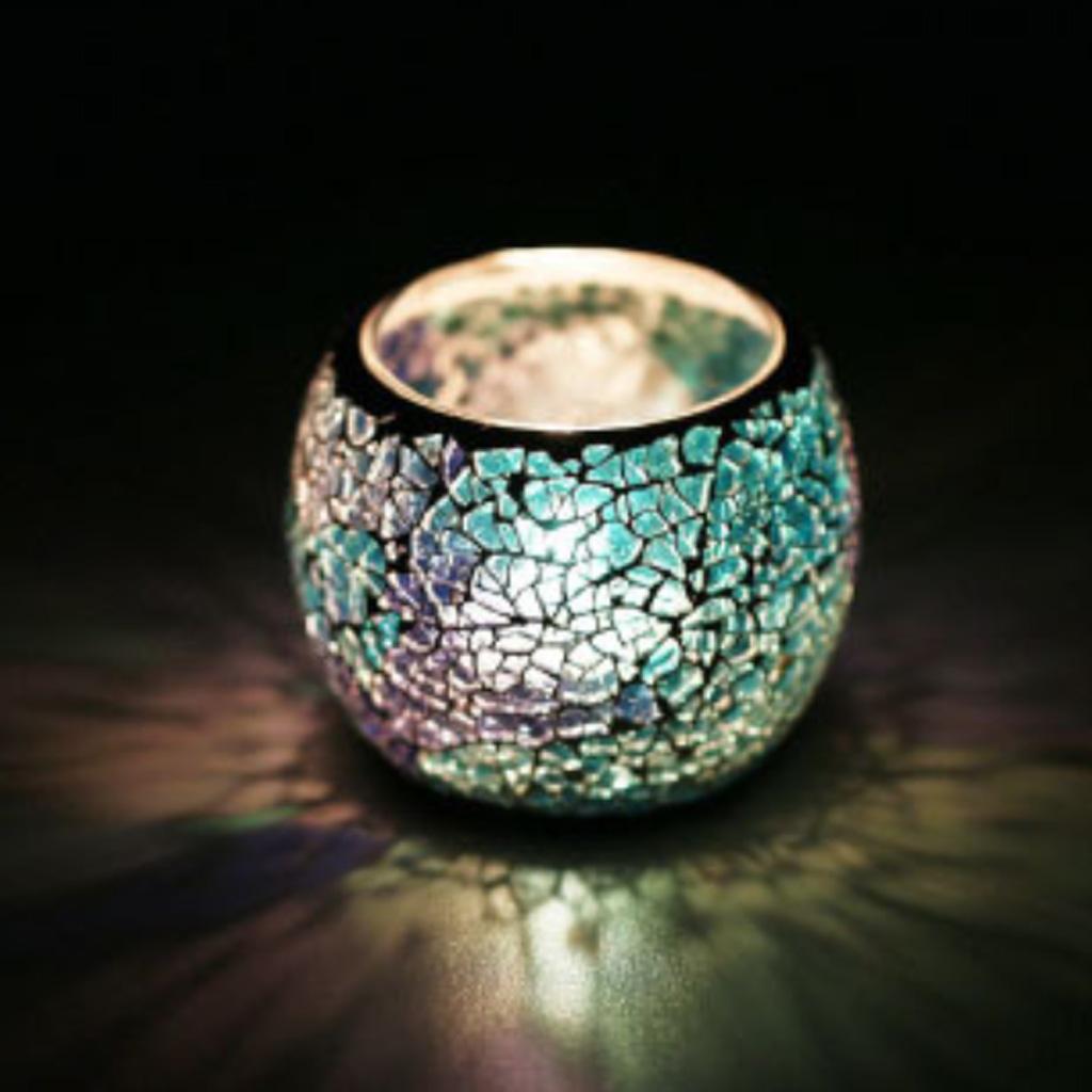 5Pcs Moroccan Mosaic Glass Votive Tea Light Holder Candelabra Candlestick Set A