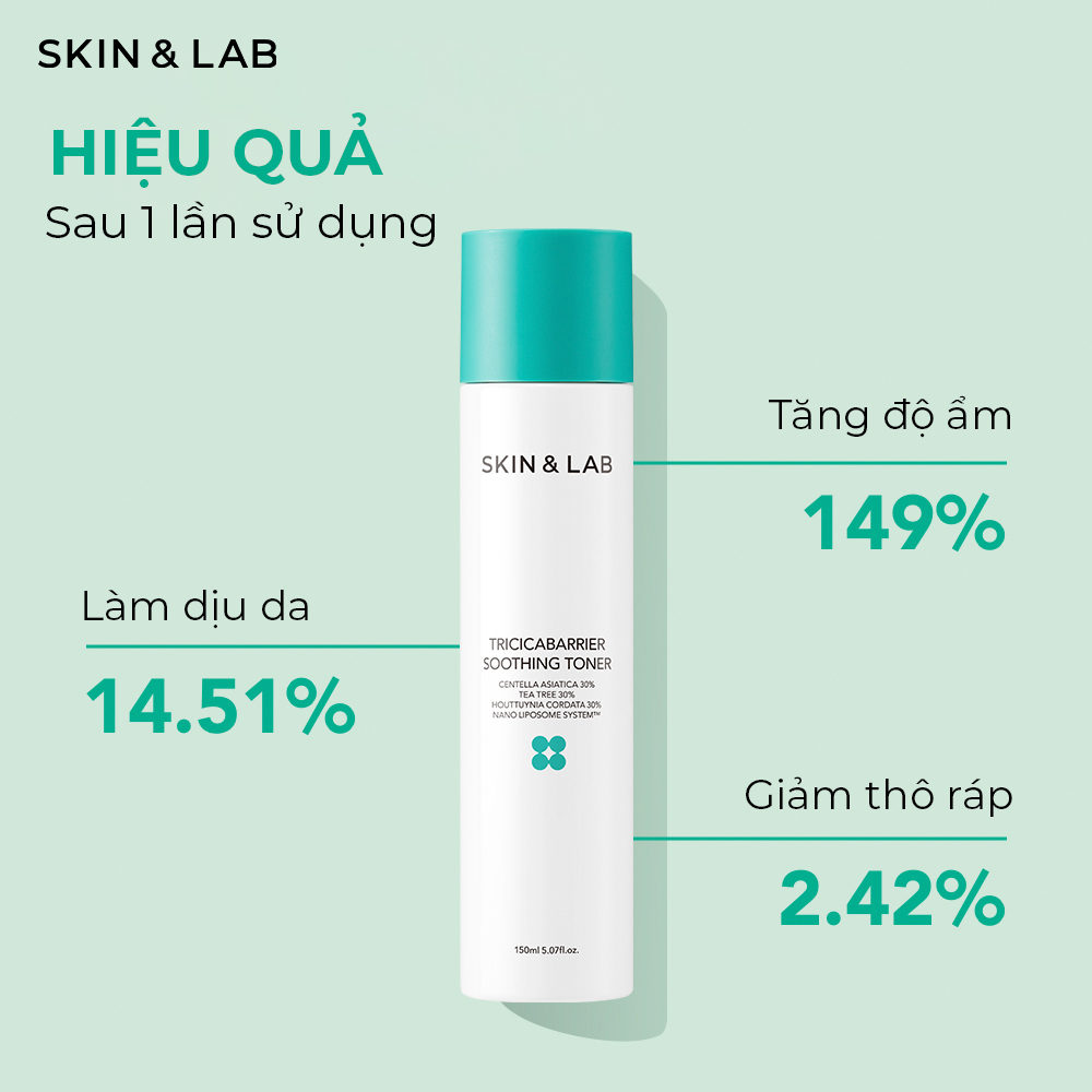 Nước Cân Bằng Làm Dịu Da SKIN&LAB Tricicabarrier Soothing Toner 150ml