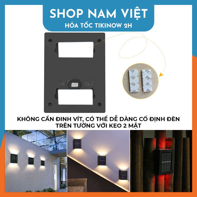 Đèn Led Hắt Tường Năng Lượng Mặt Trời, Chịu Mọi Thời Tiết - Chính Hãng NAVIVU