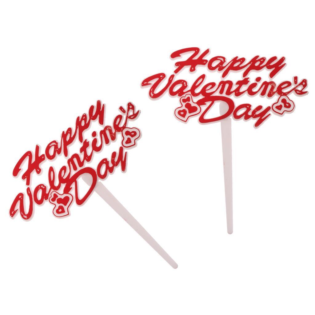 12pcs Happy Valentine's Day Cupcake Topper Cake Picks Party Cake Decorations