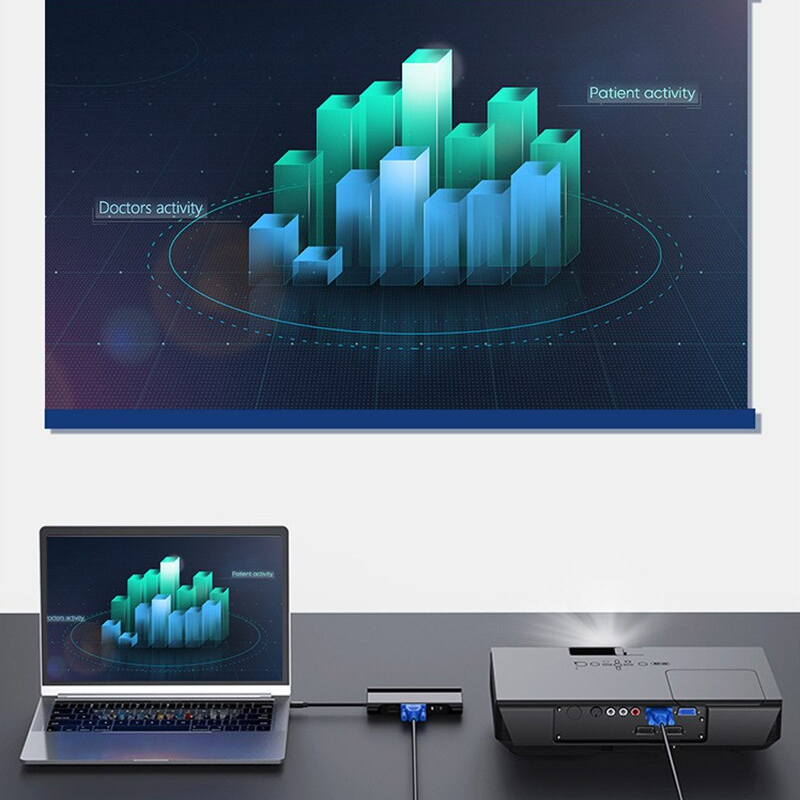 ROGTZ HUB Kiêm Dock USB-C qua Type-C/HDMI/VGA/LAN/3 Cổng USB 3.0 Hỗ Trợ Power Delivery- Hàng Chính Hãng