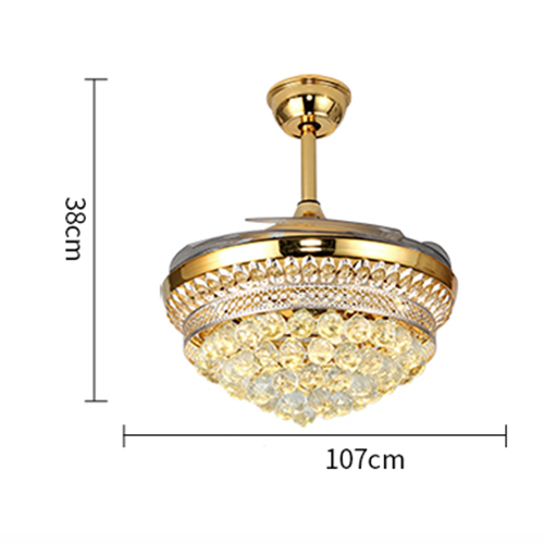 Đèn quạt NODAKA LED 3 chế độ ánh sáng cánh cụp xòe cao cấp