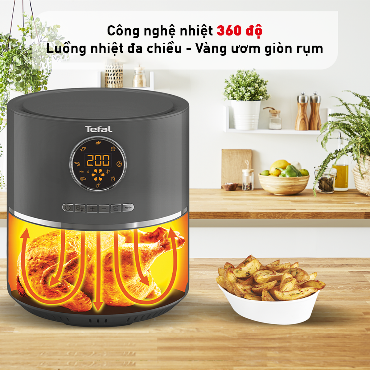 Nồi chiên không dầu Tefal XL Ultra Fry EY111B15 - 4.2L - Hàng chính hãng