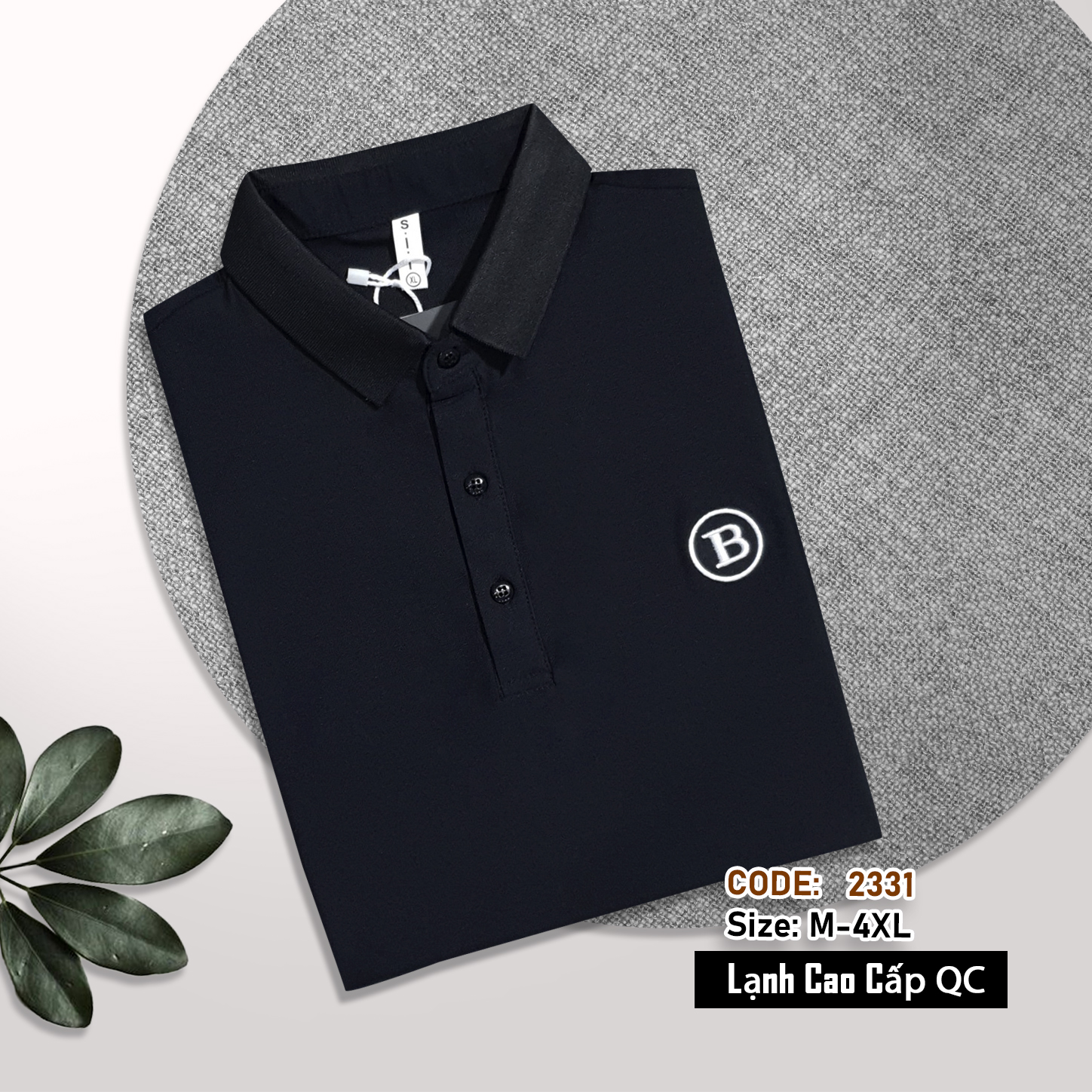 2331 - Áo Polo nam tay ngắn, Áo cổ trụ nam thun lạnh cao cấp, hàng Xưởng may Vinh Thiện Phát, sỉ từ 10 cái