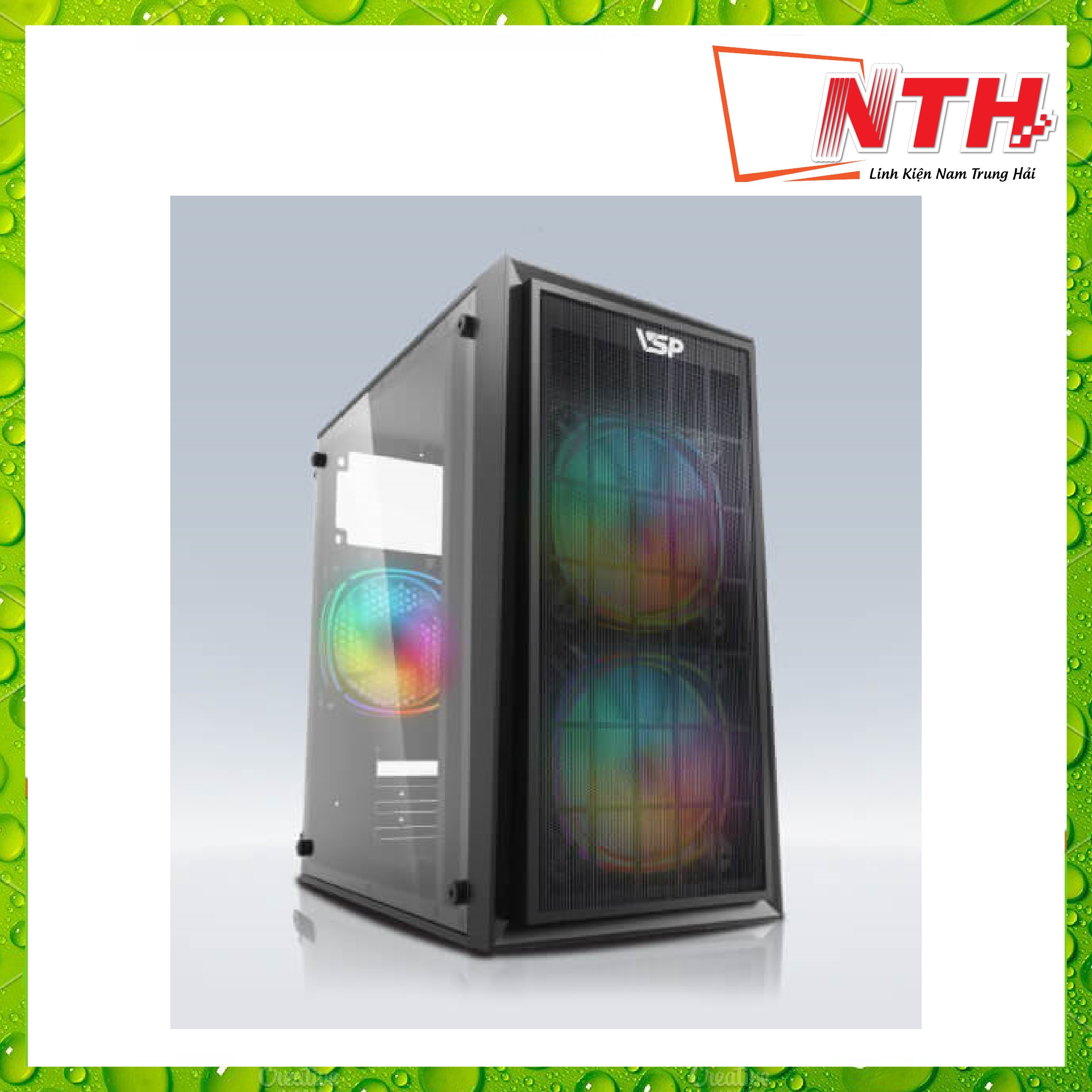 Case VSP V201 (Chuẩn mATX) - Nắp Hông Trong Suốt - NTH - Hàng Nhập Khẩu