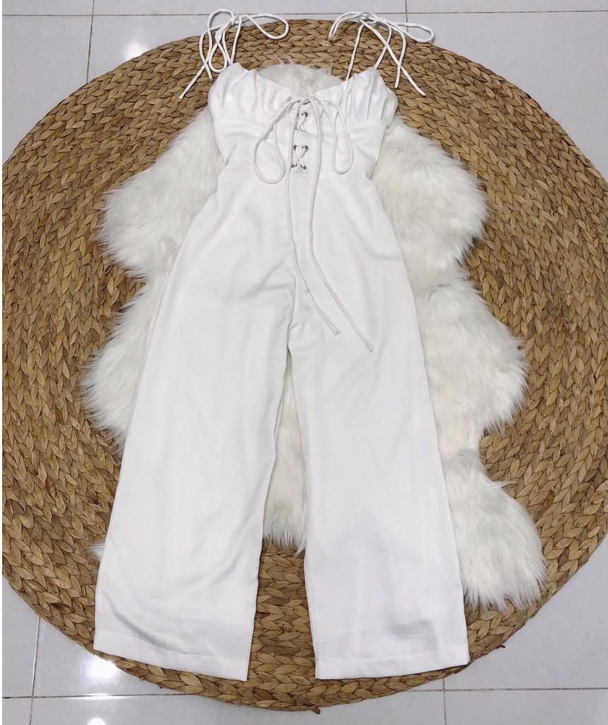 Jumpsuit thiết kế 2 dây ống suông - jump thiết kế