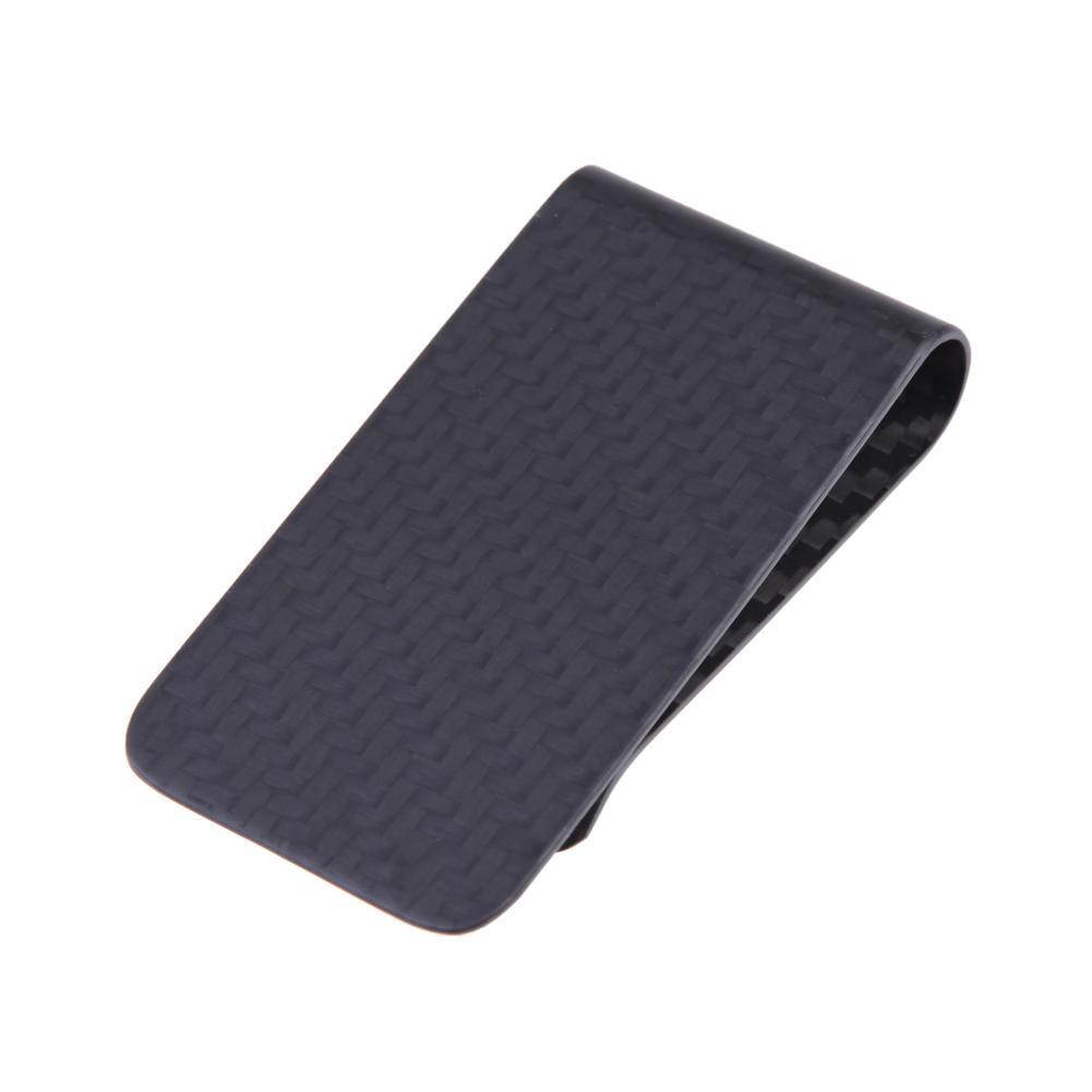 Real Carbon Fiber Money Clip Matte Black Credit Card Holder Money Wallet