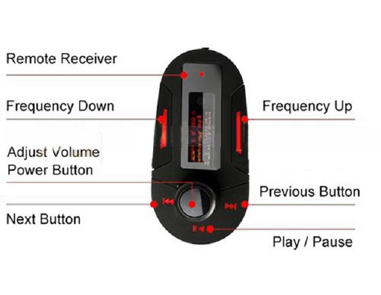 Bộ chuyển MP3-FM trên ô tô có điều khiển từ xa