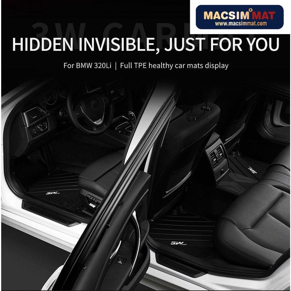 Hình ảnh Thảm lót sàn xe ô tô BMW 1 series 2020- nhãn hiệu Macsim 3W - chất liệu nhựa TPE đúc khuôn cao cấp - màu đen