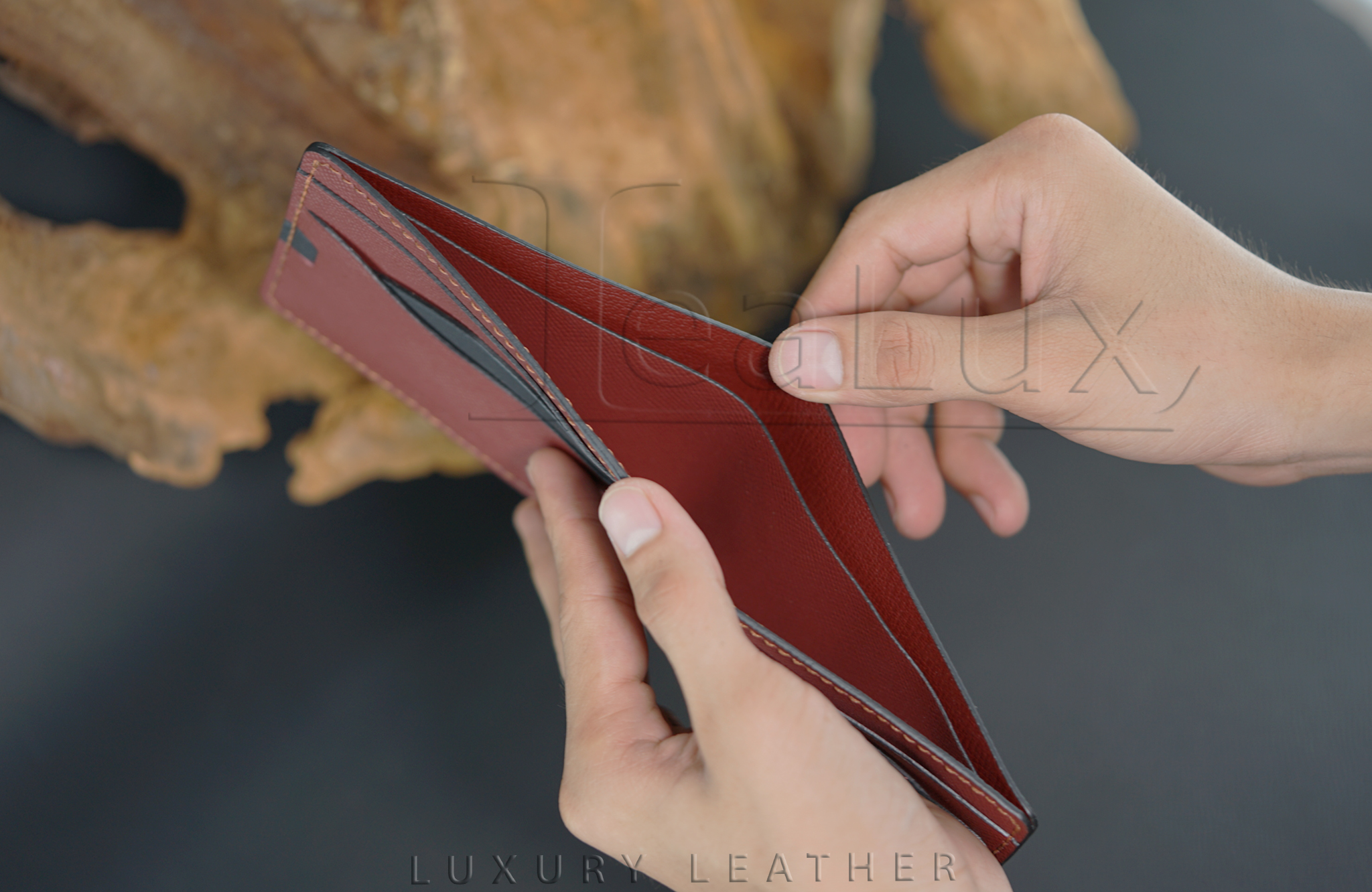 Ví Nam Da Epsom Dáng Ngang Handmade Lealux Epsom Wallet 2