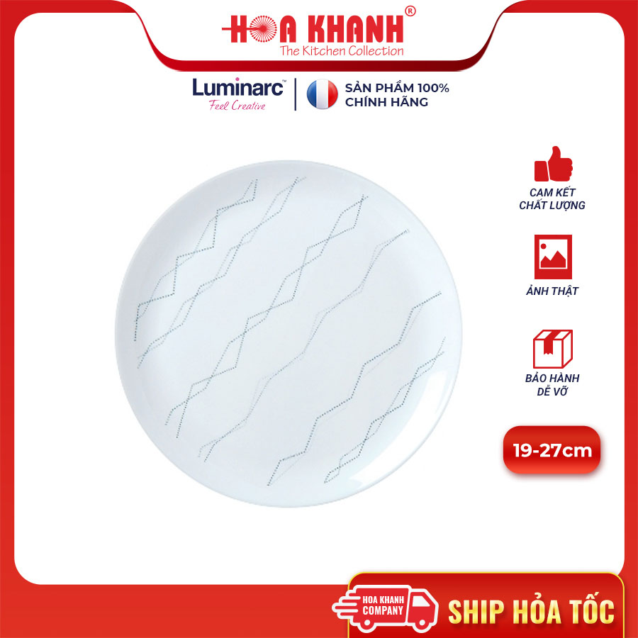 Đĩa Thủy Tinh Luminarc Marble 19cm - bộ 6 đĩa - P3761