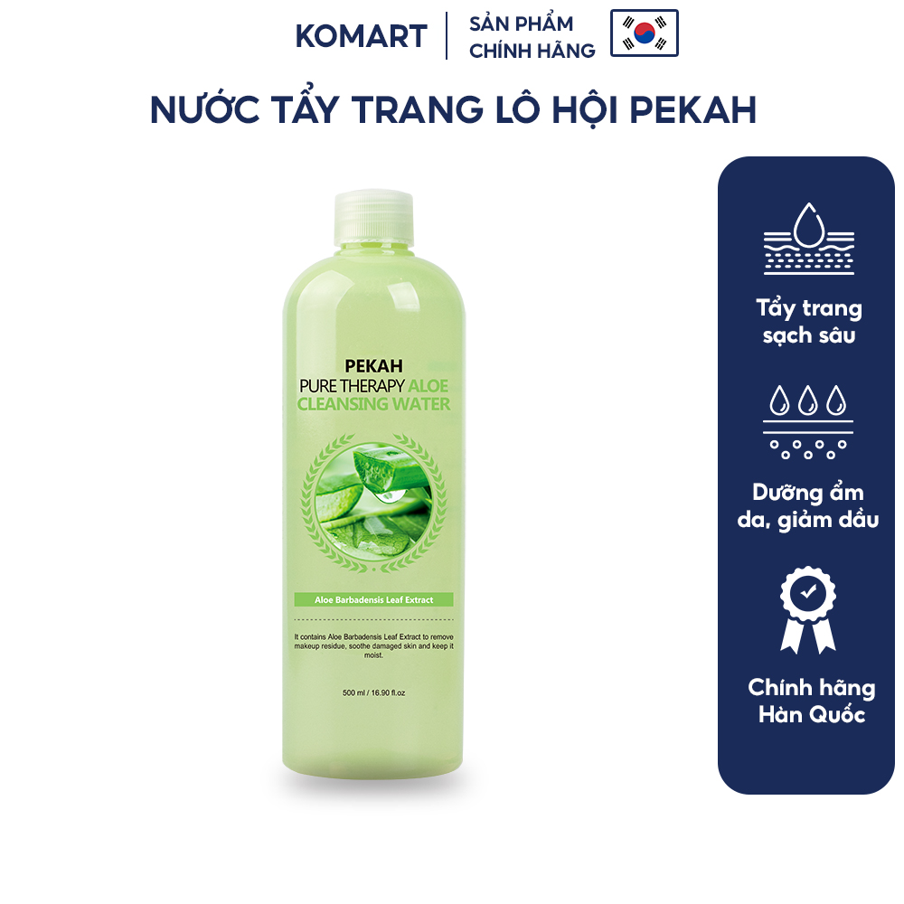 Nước tẩy trang dưỡng ẩm PEKAH PURE THERAPY ALOE CLEANSING WATER