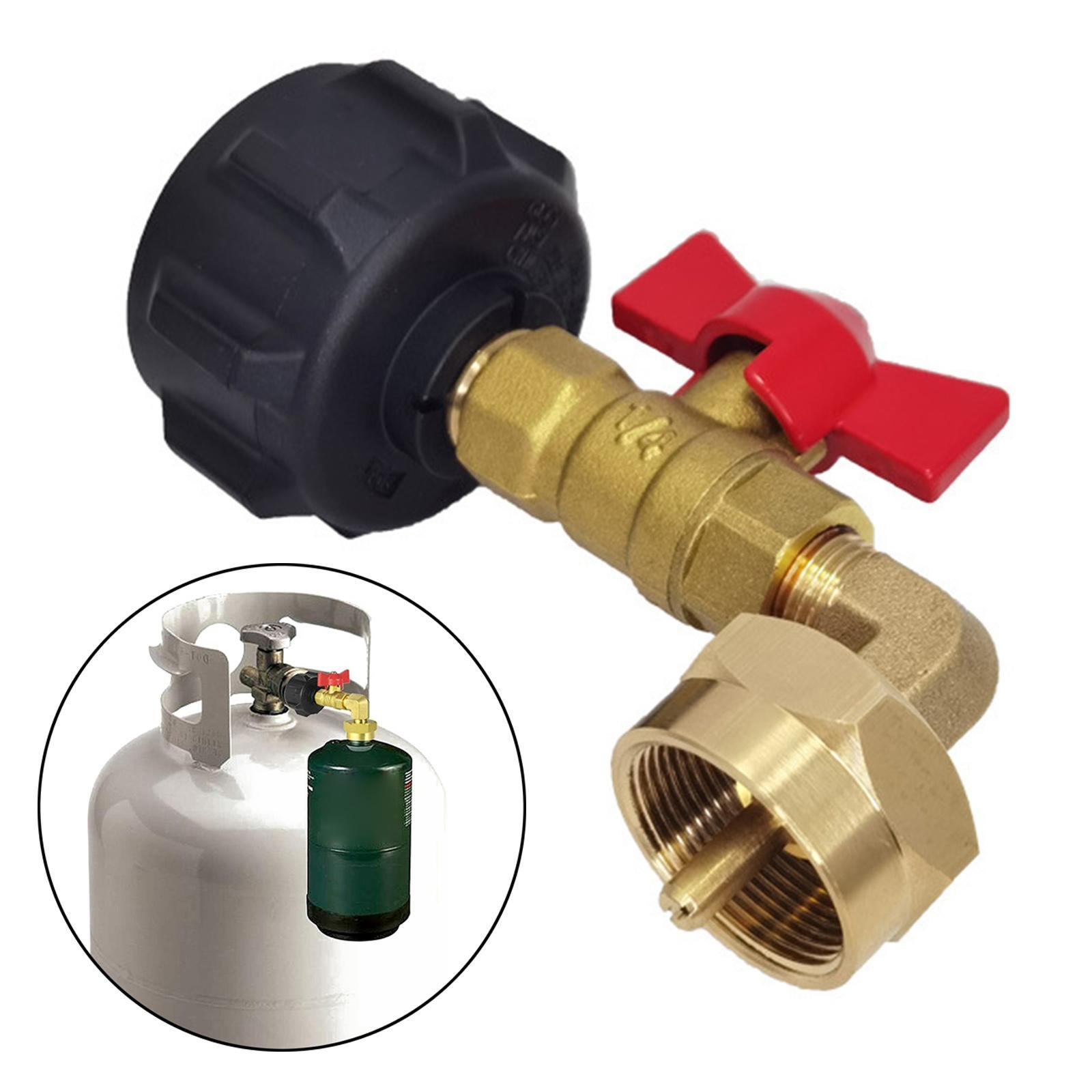 Refill Adapter with  Valve Fit for Camping Grill