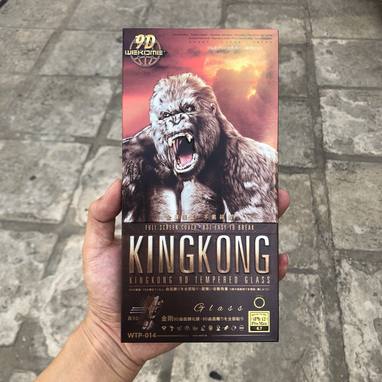 Kính Cường Lực KingKong 9D Full Màn Trong Suốt Dành Cho iPhone 12Mini, 12-12Pro, 12Pro Max, - Hộp Sắt Cao Cấp - Hàng Chính Hãng