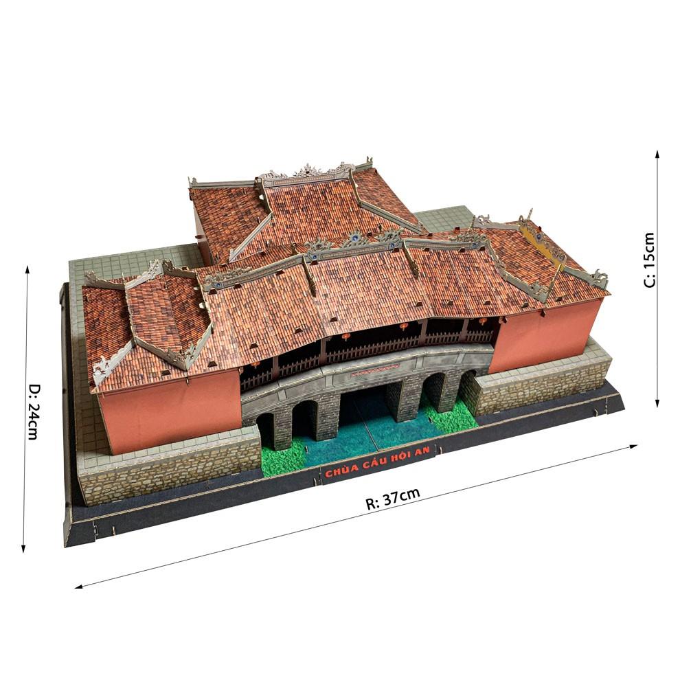 Bộ lắp ghép mô hình giấy cao cấp TAYTA Chùa Cầu - Hội An