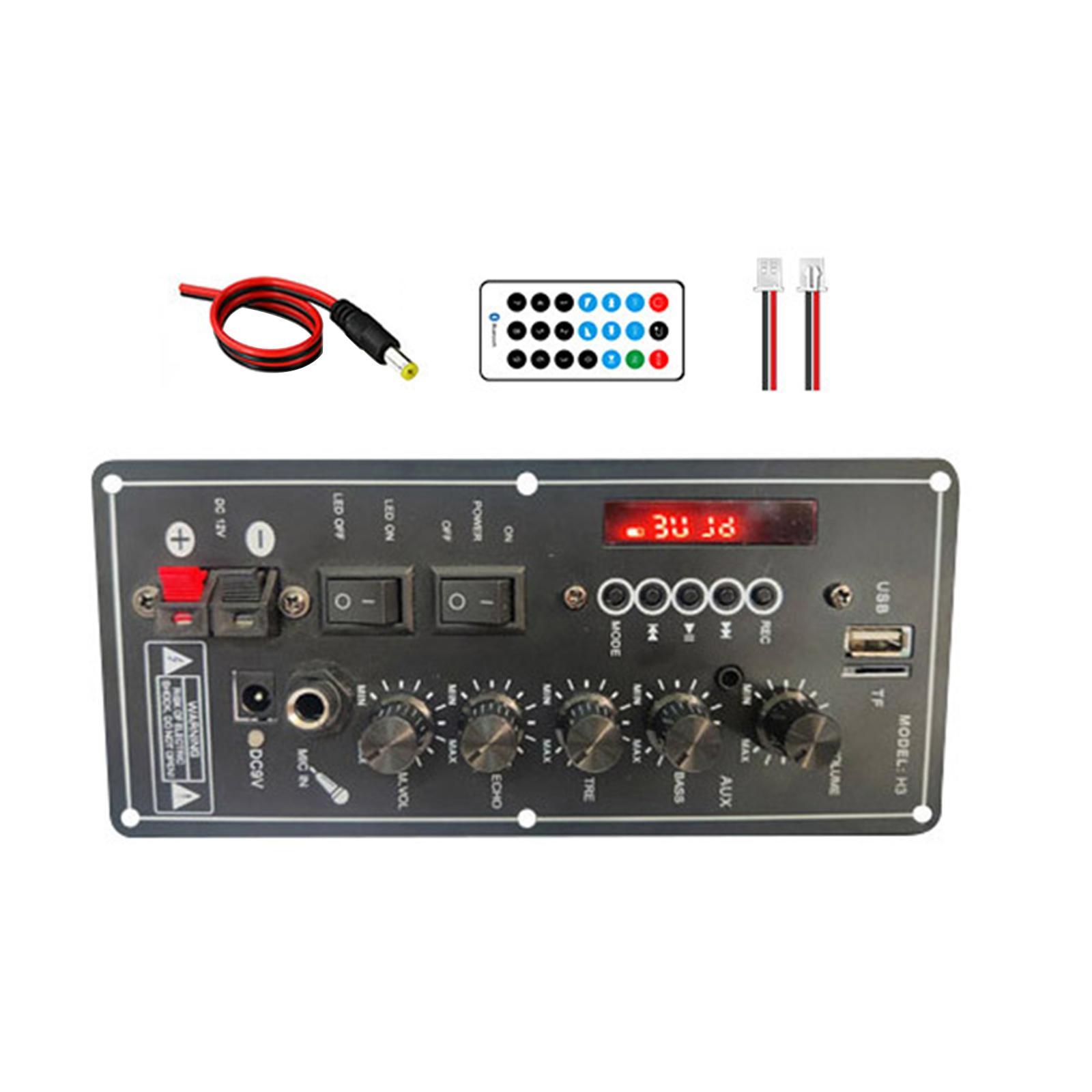 Audio Amplifier Board Microphone Bluetooth Amplificatore Performance Car FM Radio Module Subwoofer Adjustment for Notebook Car