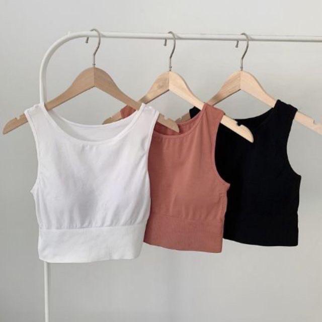 Áo bra, áo croptop ba lỗ có mút ngực cực xinh