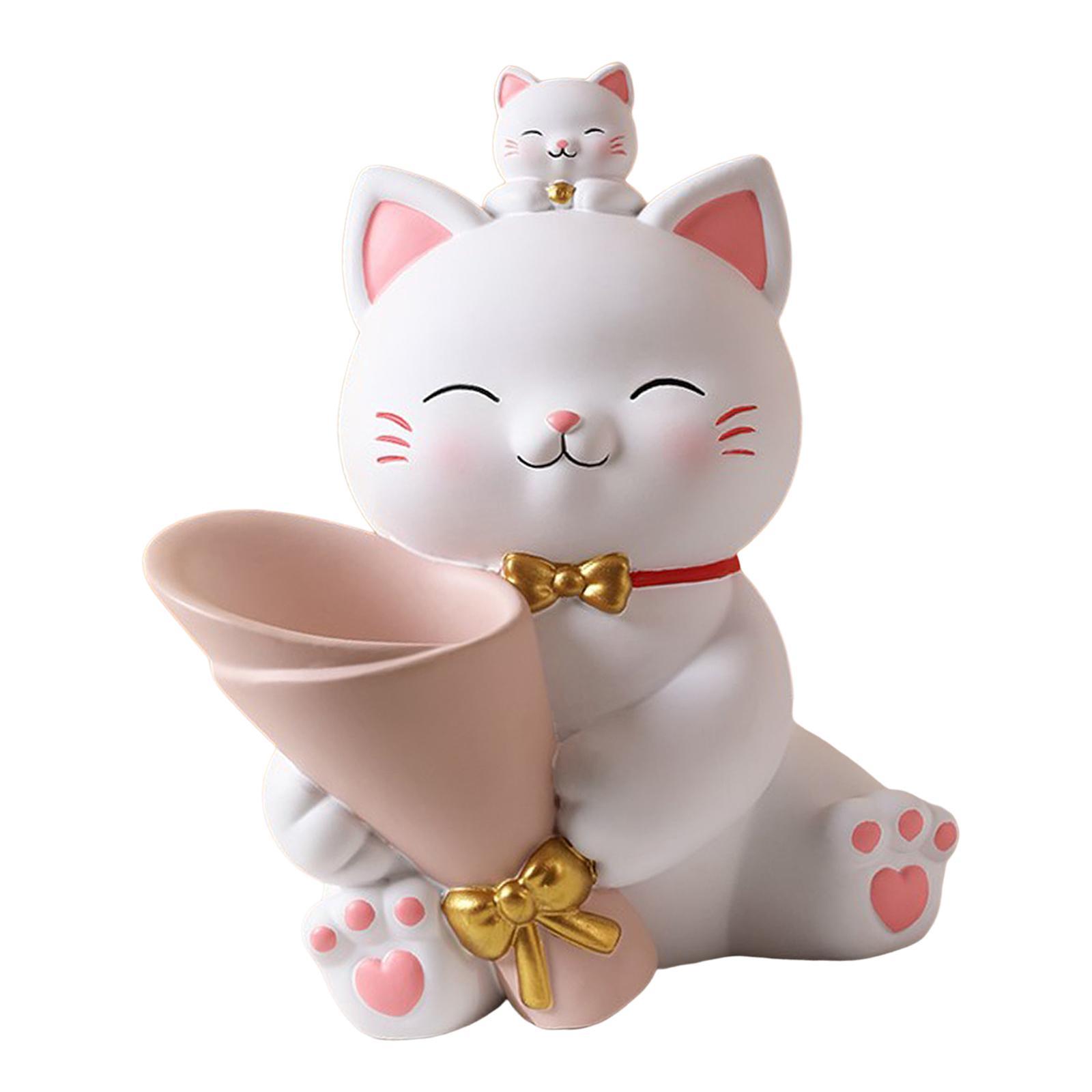 Minimalist Resin Cat Statue Figurines Planters Flower Pot Home Holder Flowers Vase for Housewarming Party Living Room Ornaments Wedding