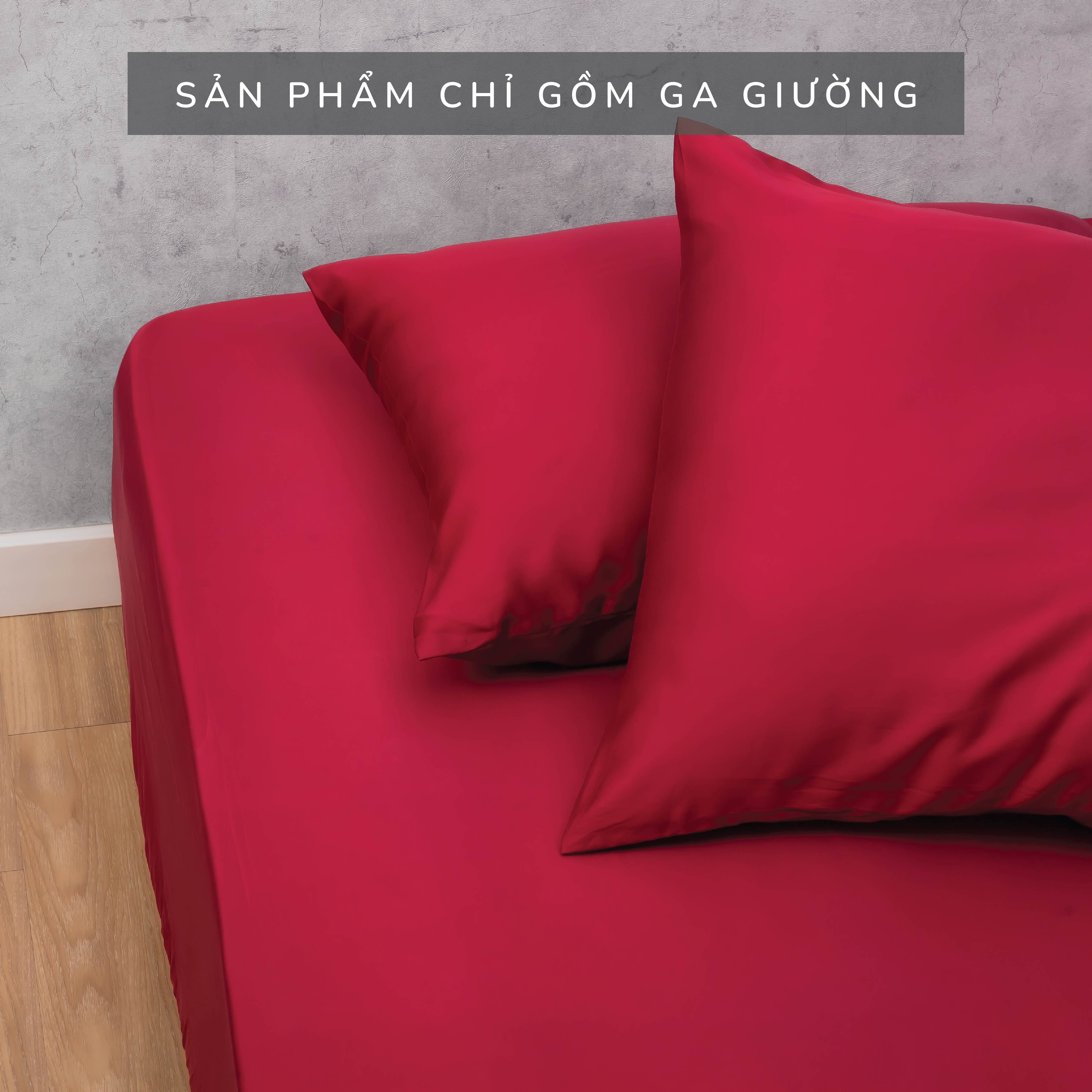 [Nhiều màu] Ga Giường Bo Thun Gòn Bedding Lụa Tencel Cao Cấp Màu Trơn 1m6x2m | 1m8x2m (không xù lông, không trơn trượt)