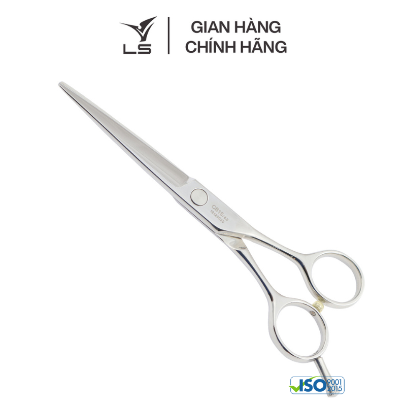 Kéo cắt tóc LS lưỡi thẳng quai cân đối xứng đỡ ngón tháo rời CB15/6.0