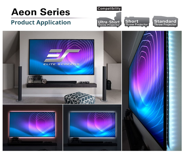 Màn Chiếu Elite Screens Dòng Aeon, 135 inch Tỷ lệ Khung Hình 16:9 (Vùng hiển thị 168.1 x 299.0 cm) Gain 1.3 (AR135WH2) – Hàng Chính Hãng