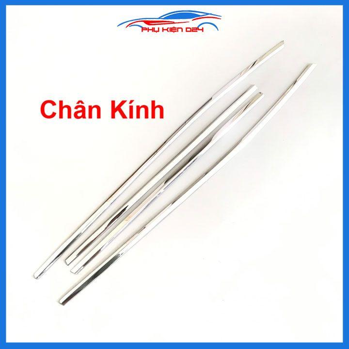 Bộ nẹp viền chân kính cong kính Mazda CX-3 CX3 2021-2022-2023 Inox sáng bóng chuẩn form xe