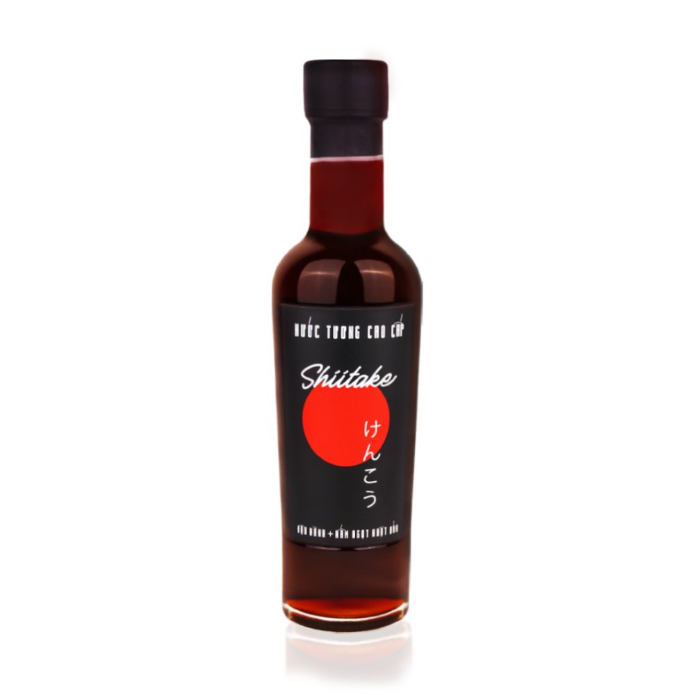 Đặc Sản Phan Thiết - Nước Tương Cao Cấp Shiitake Chai 250 Ml Có Thành Phần Chính Từ Đậu Nành Và Nấm Ngọt Shiitake Nhật Bản