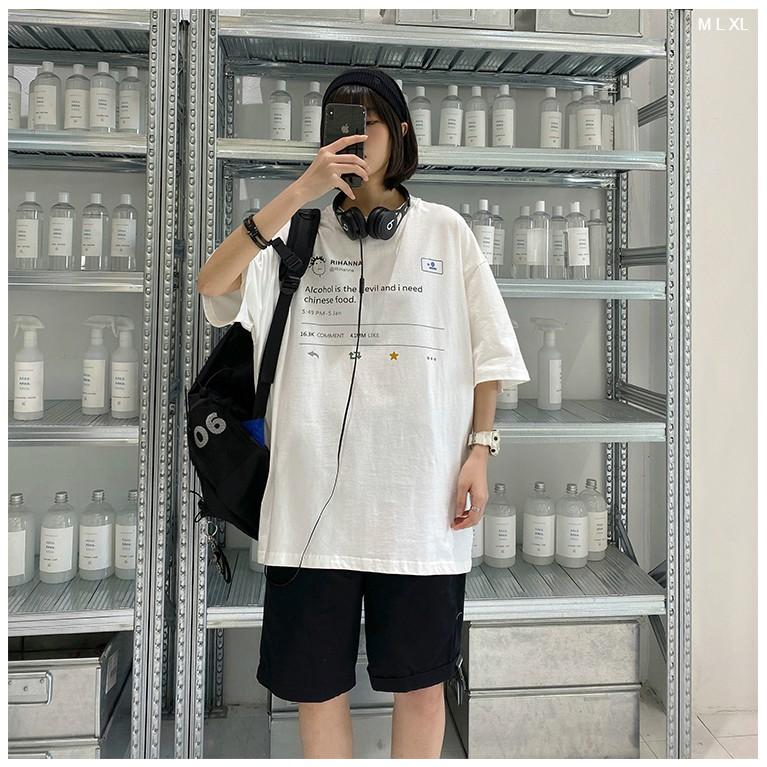 Áo Thun Tay Lỡ Form Rộng Unisex RIHANNA