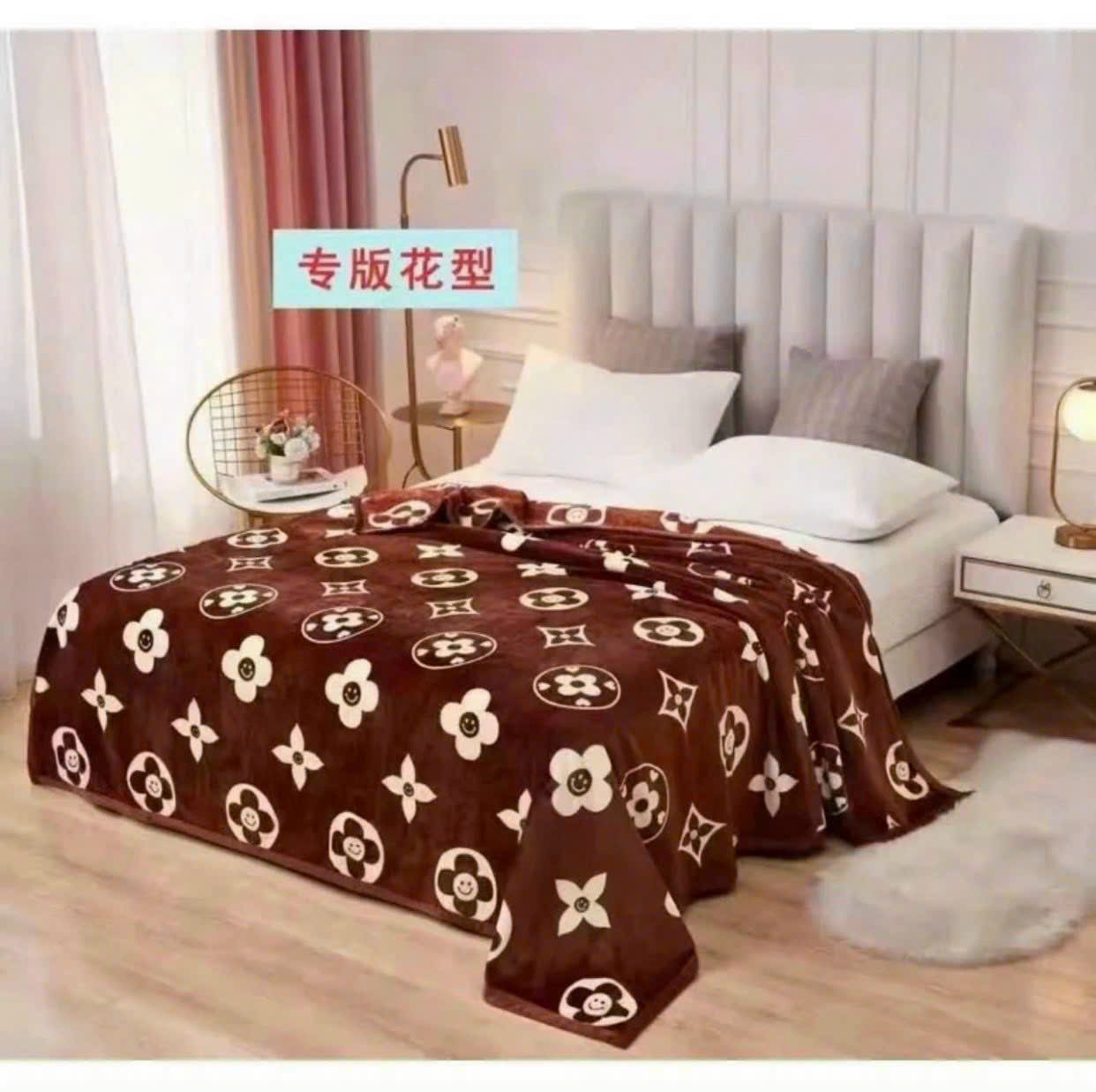 Chăn lông tuyết sữa hàn quốc in hình siêu đẹp siêu mềm mịn kích thước. 2mx2m2