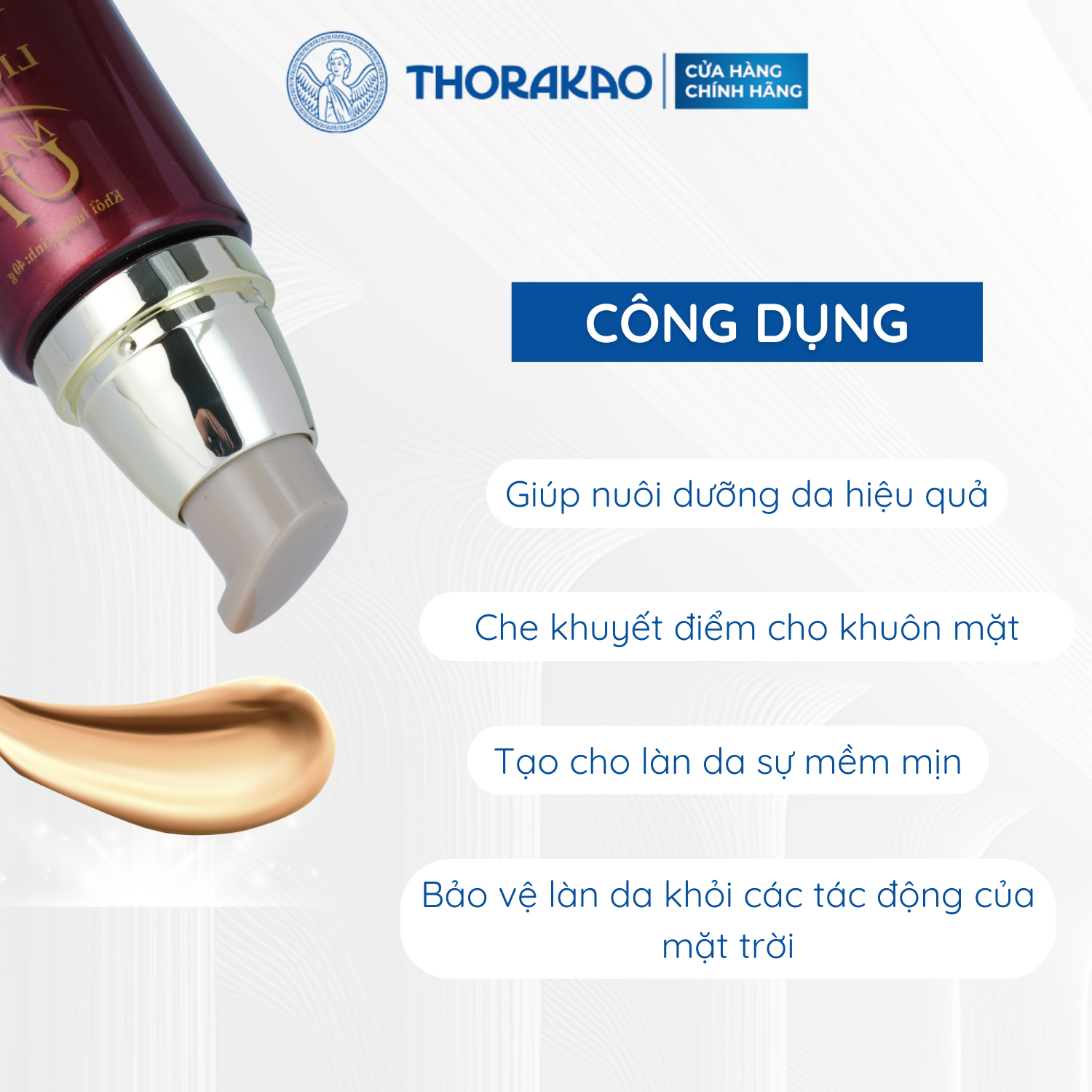 Kem Lót Trang Điểm Thorakao Liquid MakeUp 40G