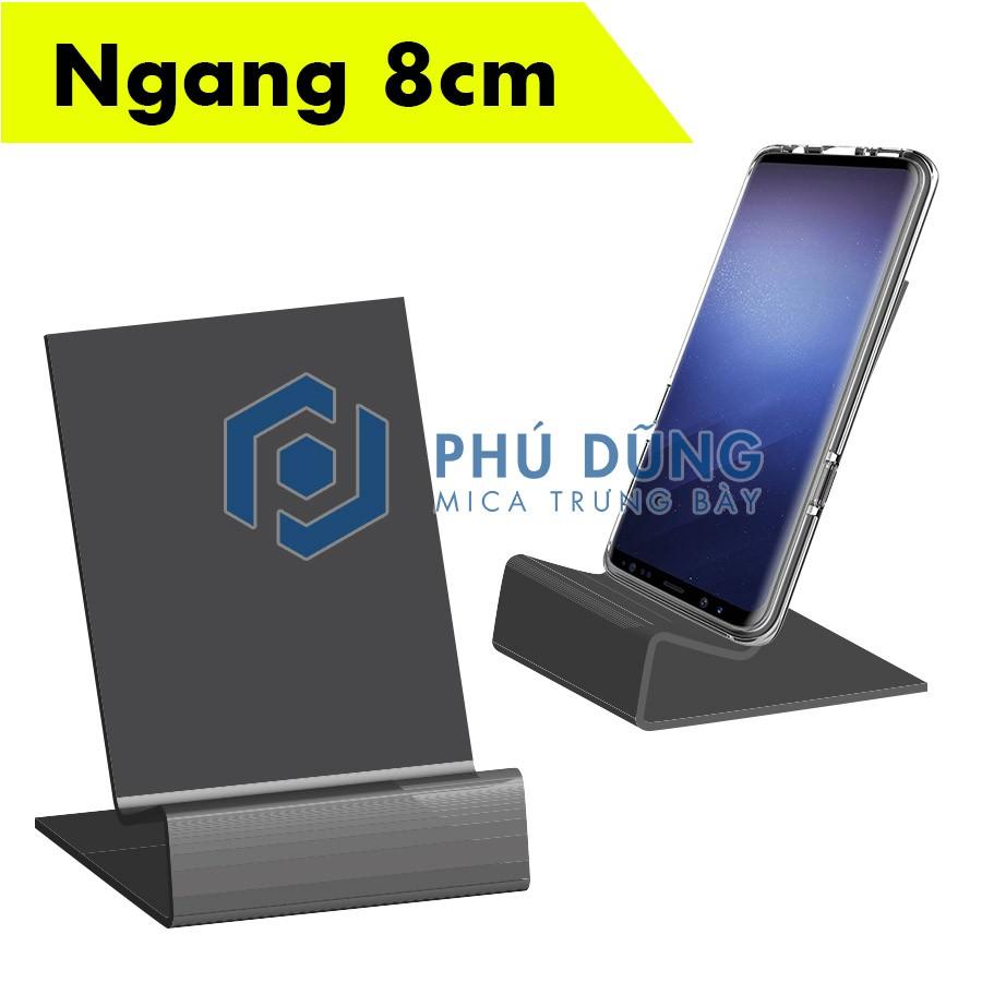 Kệ Mica ĐEN Trưng Bày Điện Thoại (Ngang 8cm)