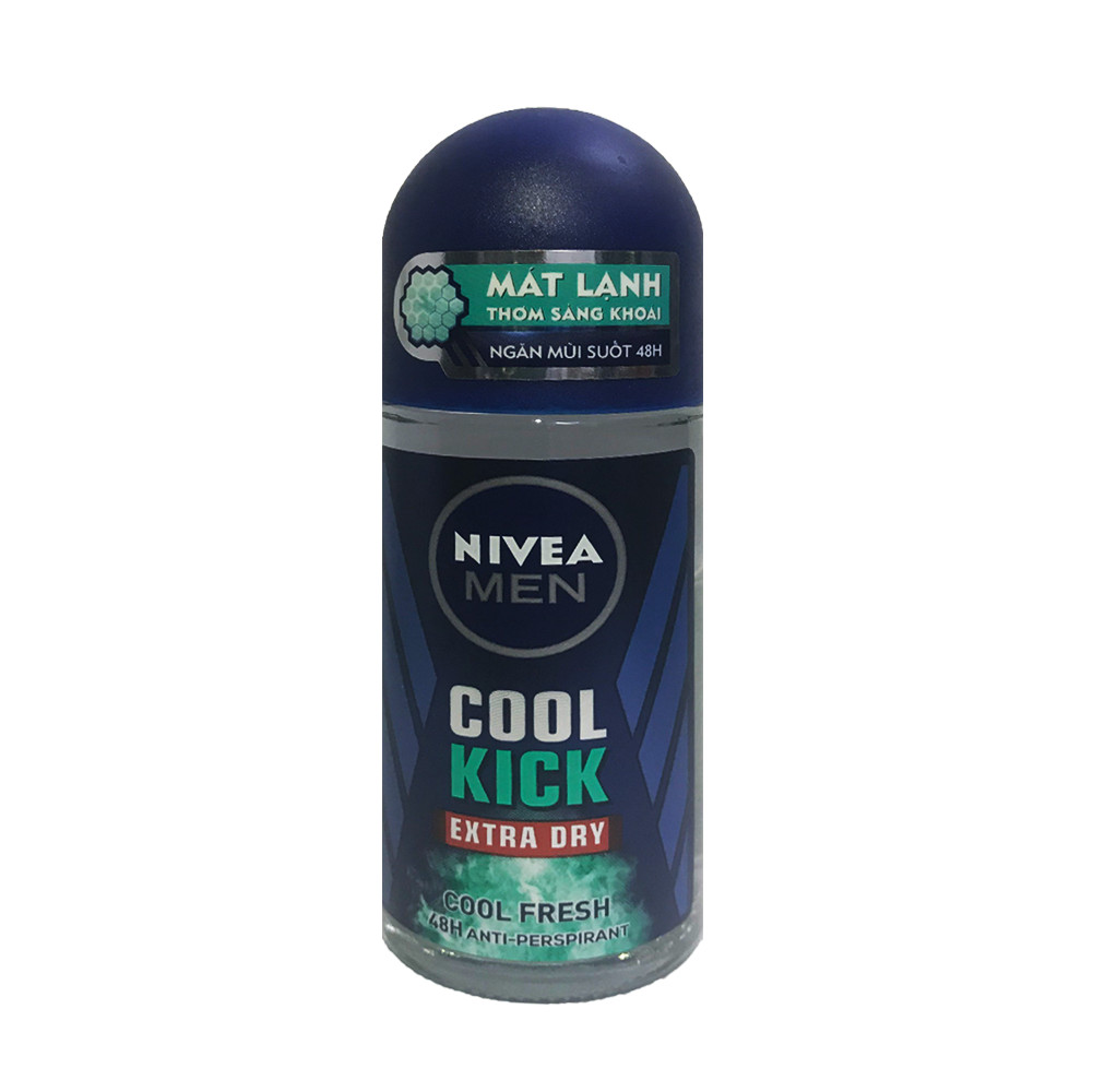 Bộ đôi Lăn khử mùi 50ml và Xịt Khử mùi 150ml Nivea Men Cool Kich Extra Dry- Cool Fresh 48h-Mẫu Mới