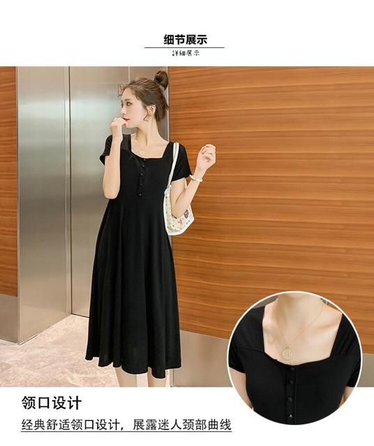 Đầm thun co giãn mùa hè cho bà bầu-hàng quảng châu