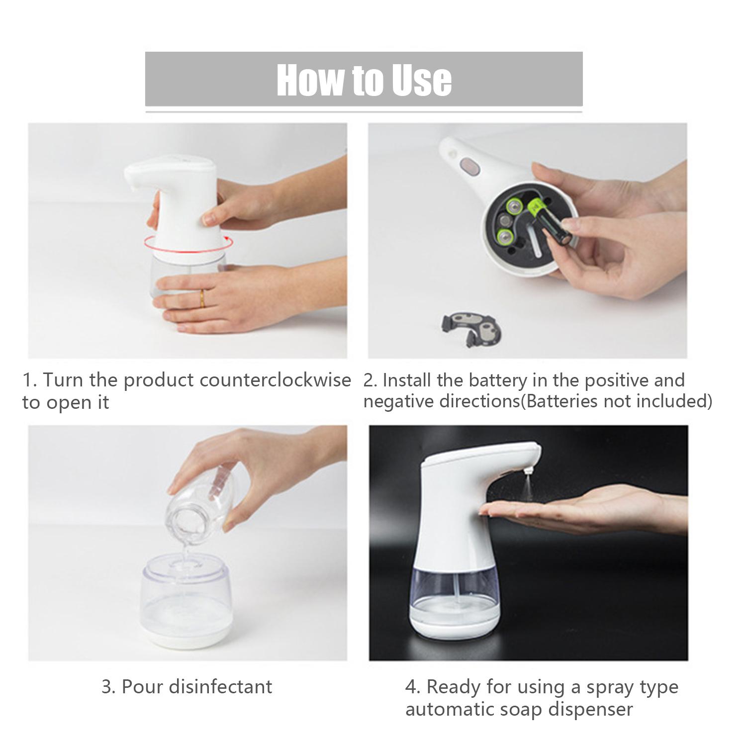 Máy Xịt Xà Phòng Tự Động 350Ml Cảm Biến Hồng Ngoại