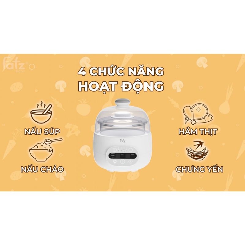 NỒI HẦM CÁCH THUỶ (1.0L) FATZ BABY - STEW 3 - FB9111ZT Hàng Chính hãng