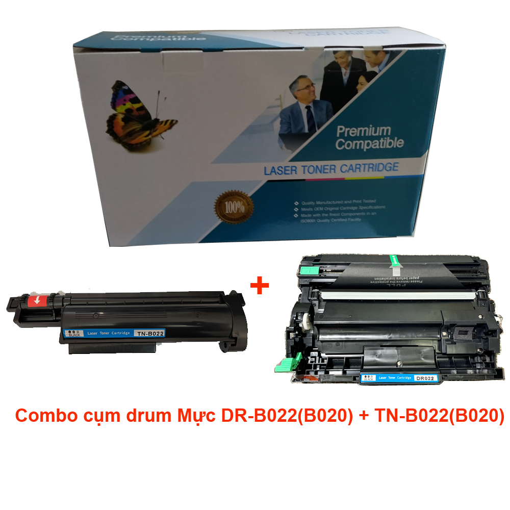 Bộ Cụm Drum DR-B022 + Mực TN-B022 Dùng cho máy in Brother HL-B2000D, HL-B2080DW, DCP-B7535DW, MFC-B7715DW