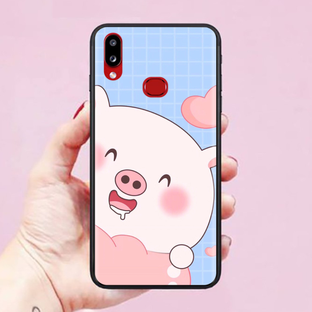 Ốp lưng dành cho điện thoại Samsung Galaxy A10S Hình Heo Hồng Cute